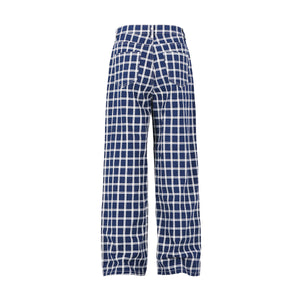 Unisex Straight Leg Plaid Trousers-INNBLAC Fashion Apparel