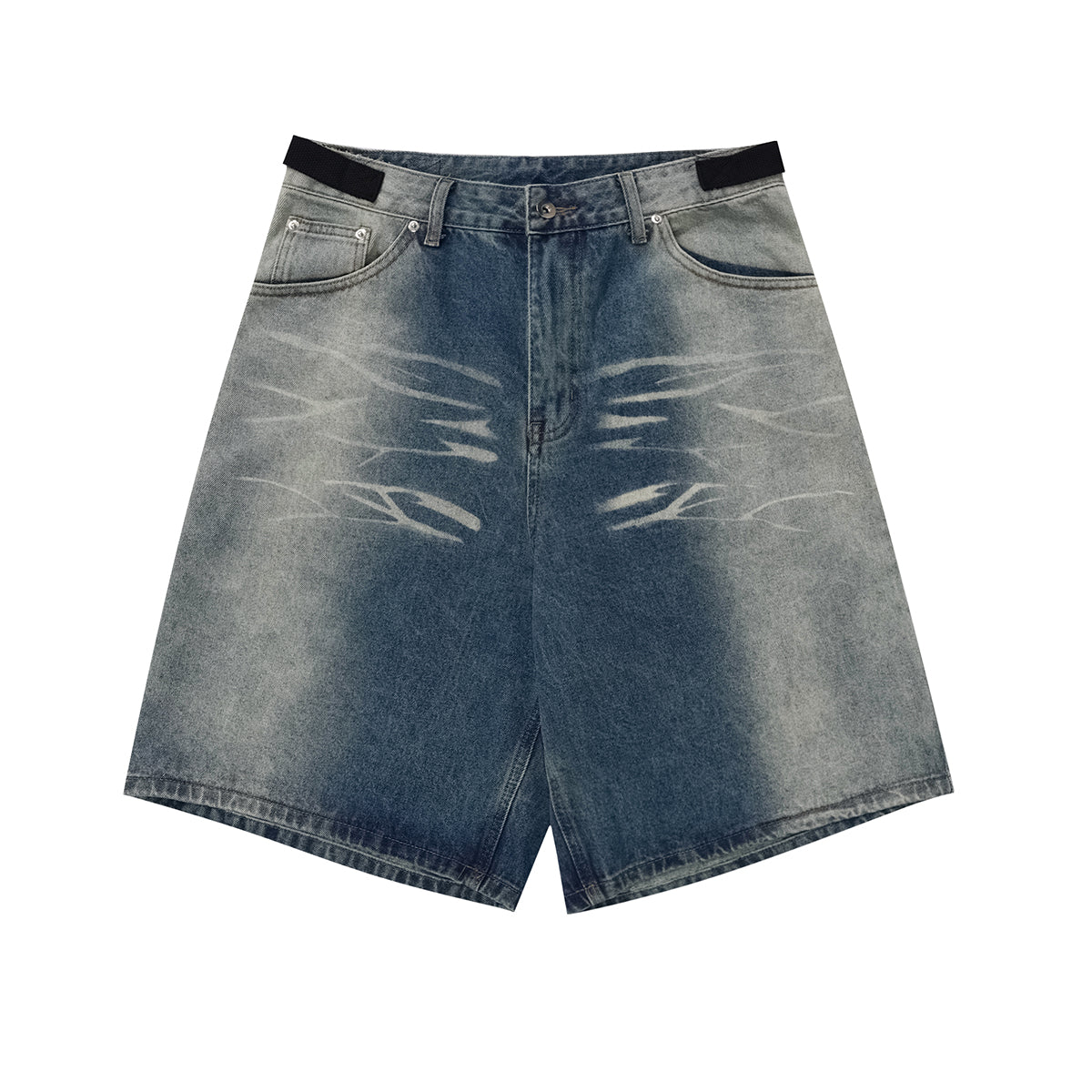 Vintage Washed Denim Jorts-INNBLAC Fashion Apparel