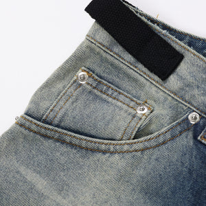 Vintage Washed Denim Jorts-INNBLAC Fashion Apparel