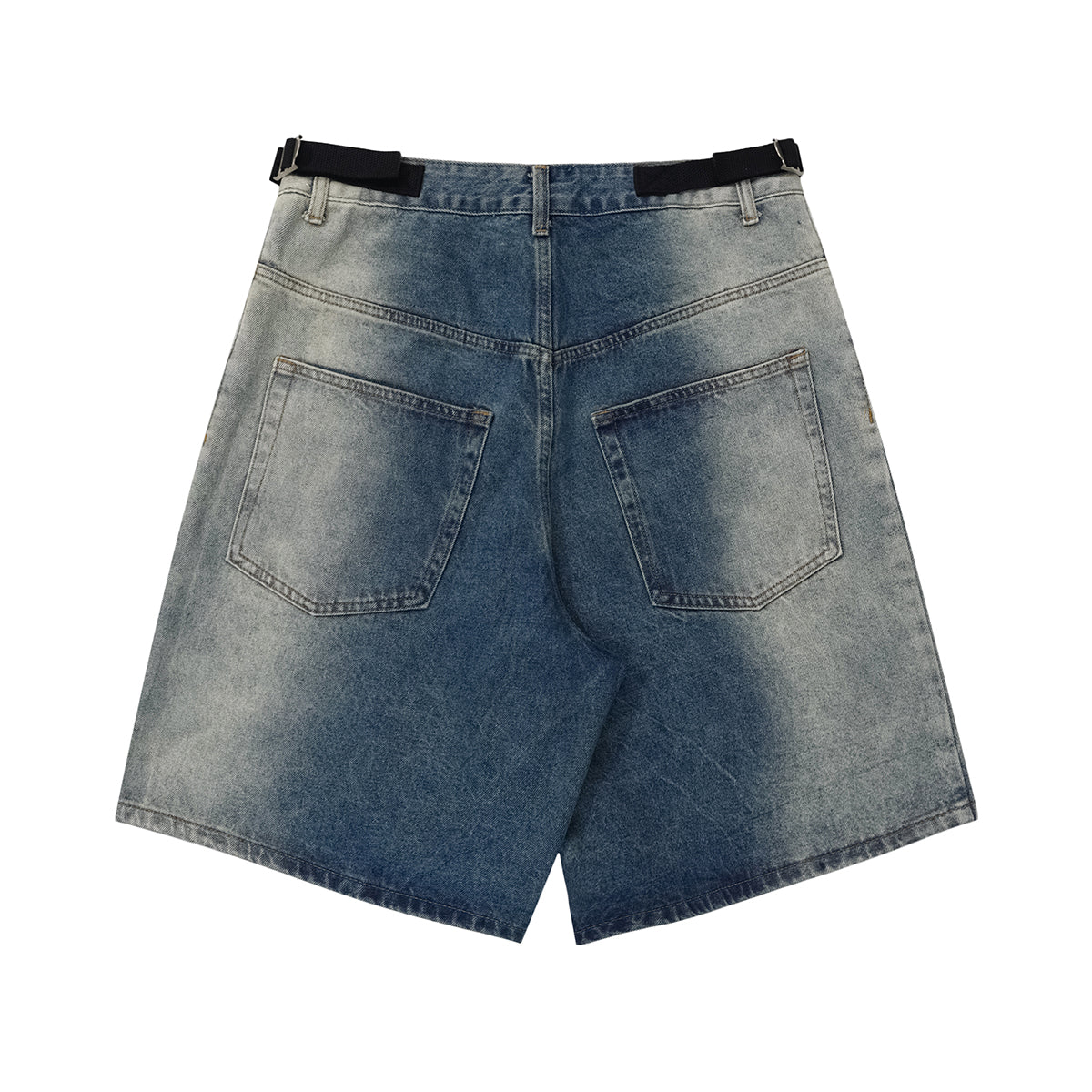 Vintage Washed Denim Jorts-INNBLAC Fashion Apparel