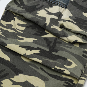 Vintage Cargo Camouflage Patchwork Jeans-INNBLAC Fashion Apparel