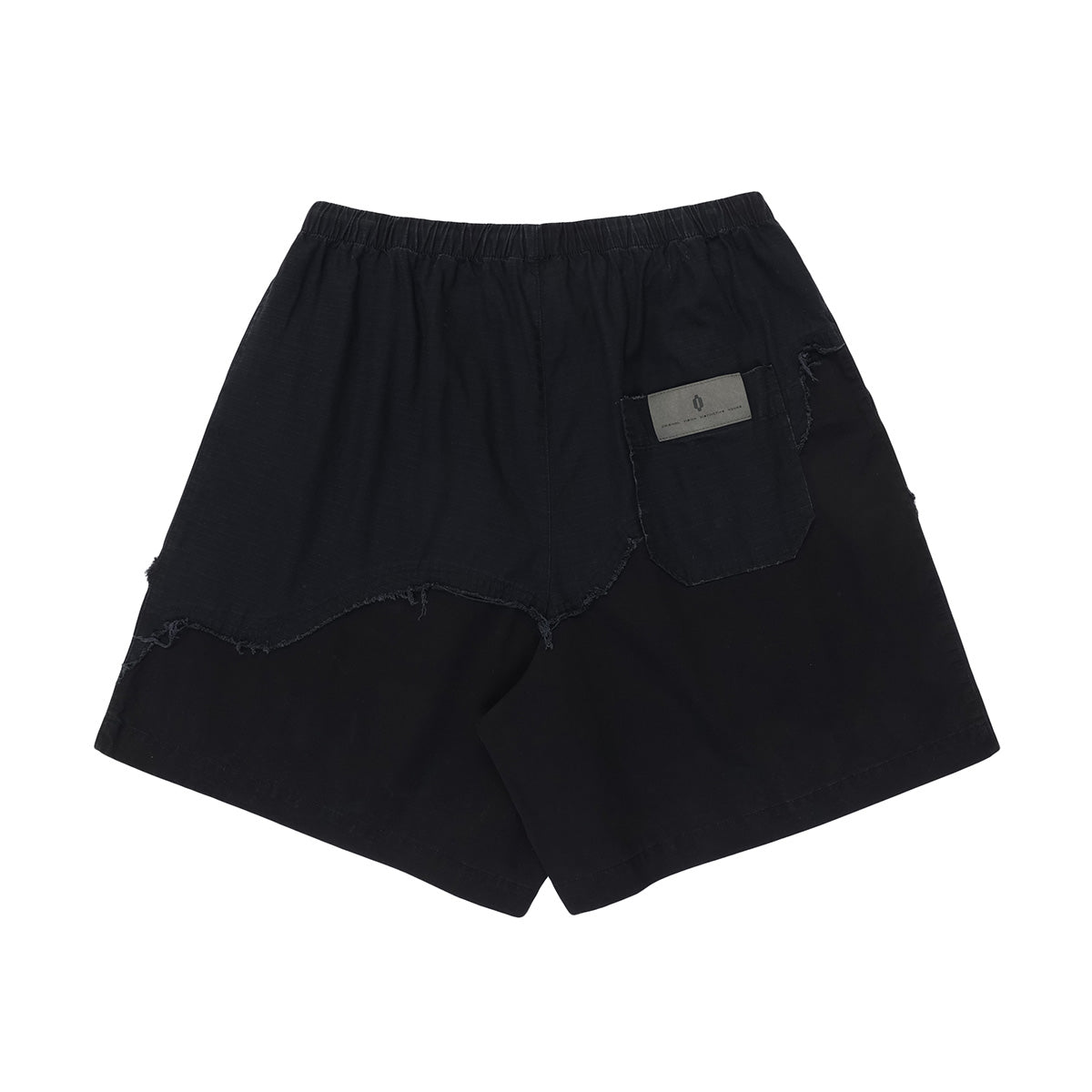 Raw Edge Patchwork Short Pants-INNBLAC Fashion Apparel