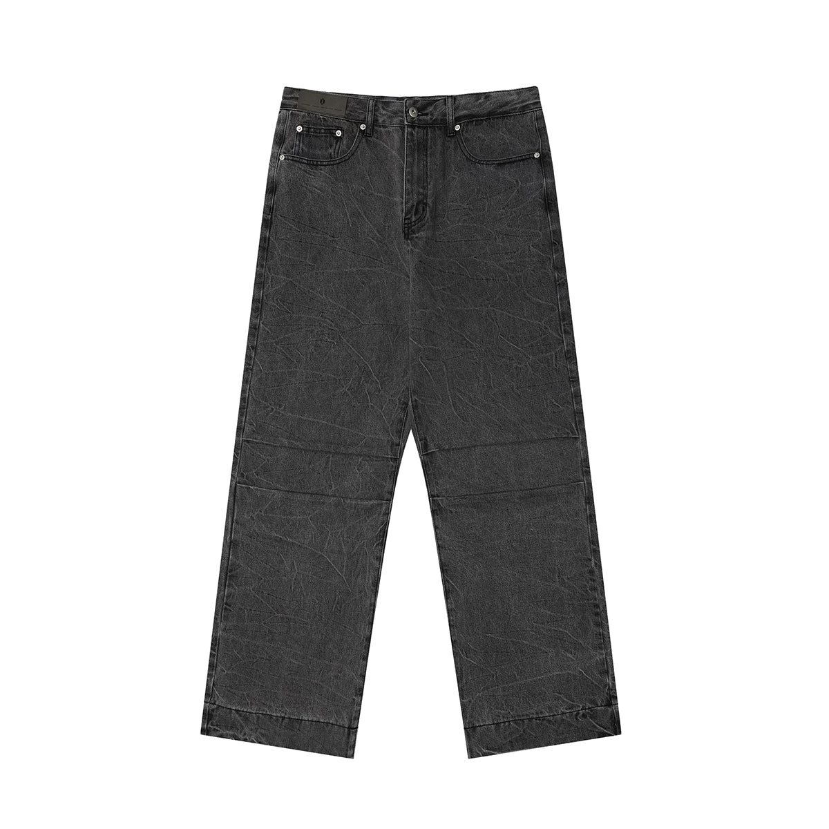 Washed Straight Leg Paratrooper Jeans-INNBLAC Fashion Apparel