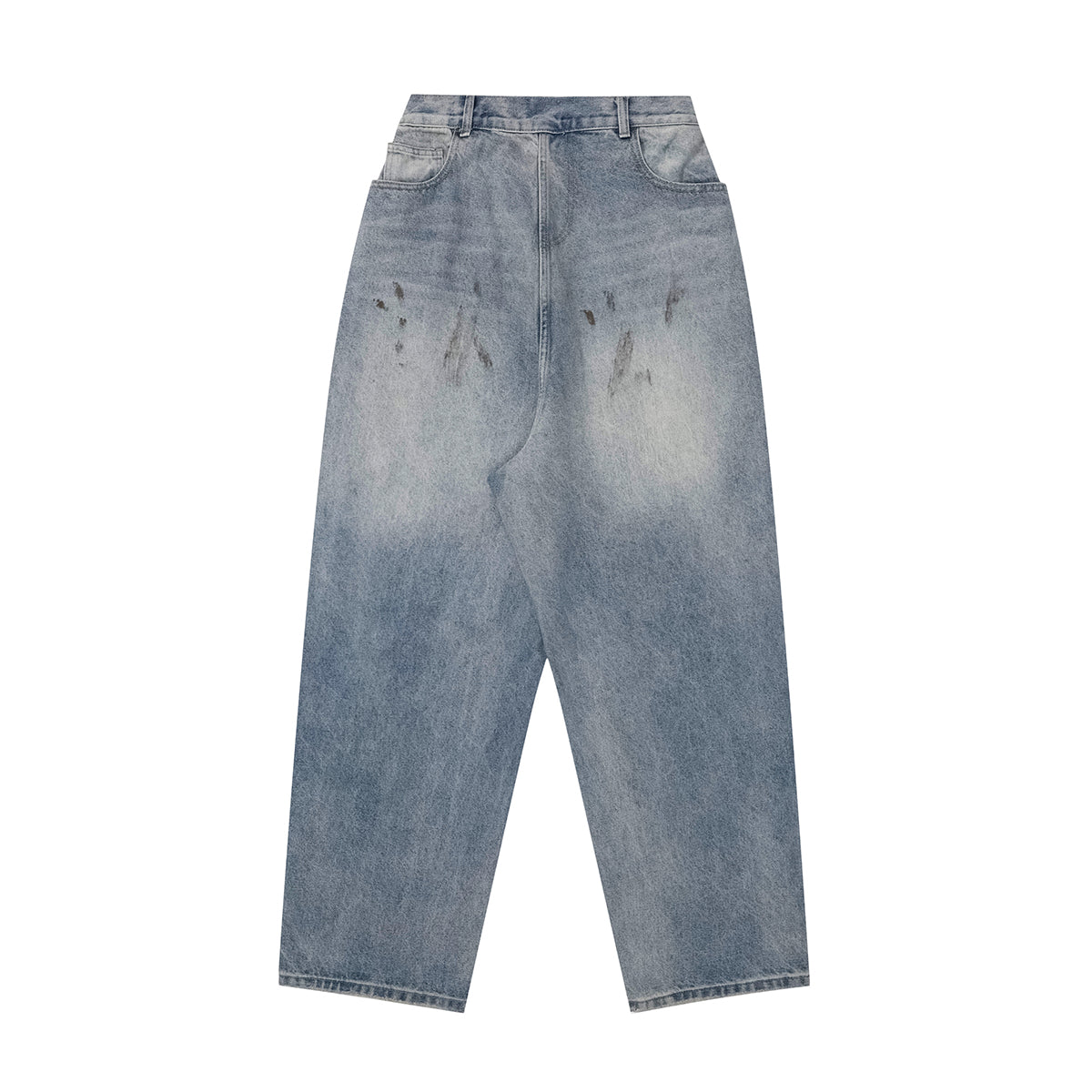 Paint Ripped Reverse Tapered Jeans-INNBLAC Fashion Apparel