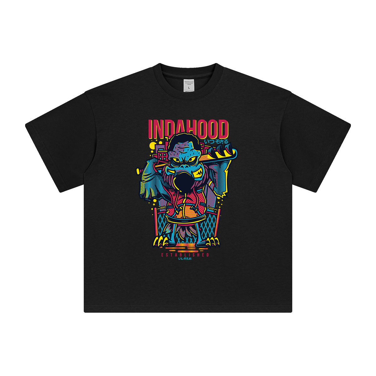 INDAHOOD Urban Streetwear Graphic Tee-INNBLAC Fashion Apparel