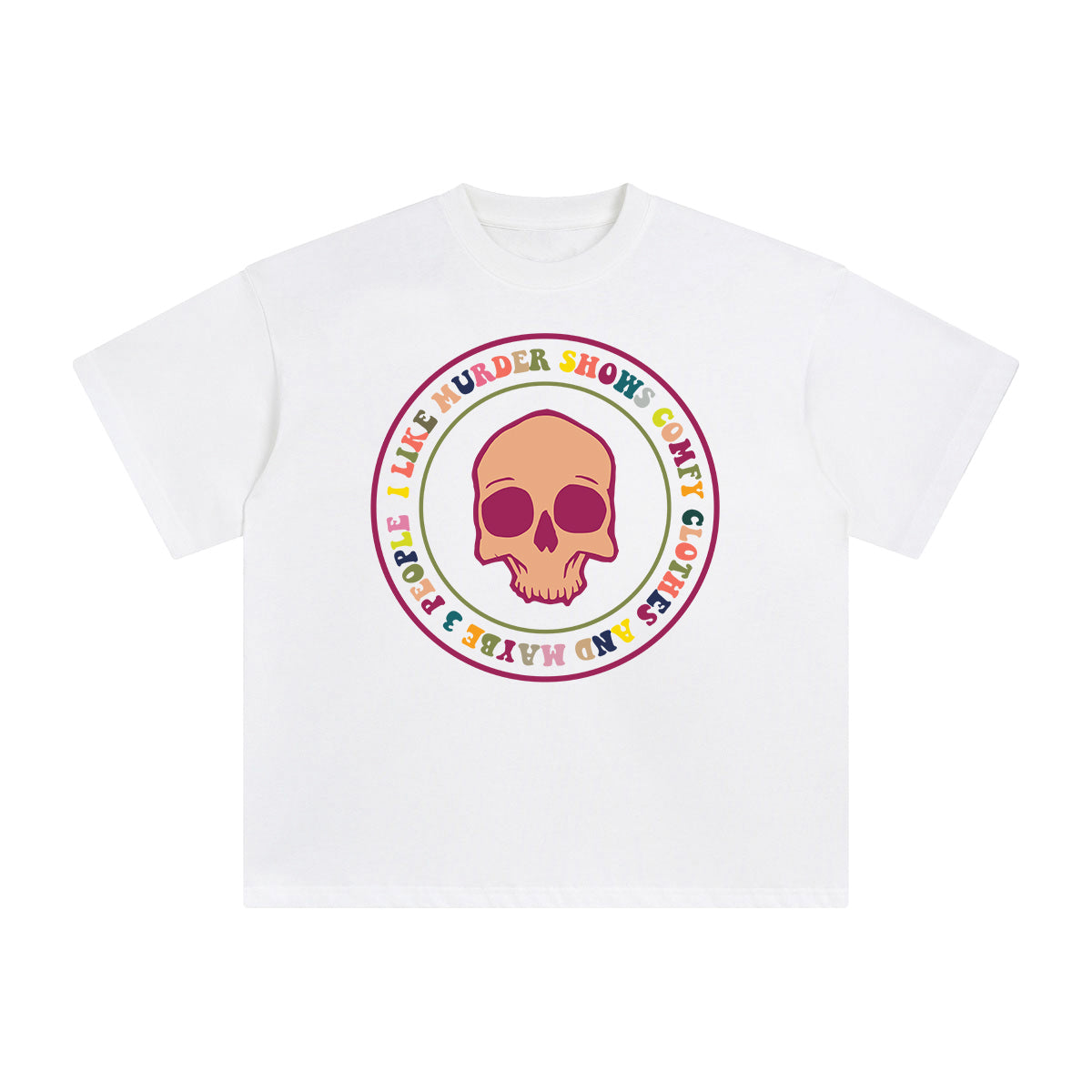 Skull & Slogan Aesthetic Graphic Tee-INNBLAC Fashion Apparel