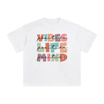 VIBES LIFE MIND Graphic Tee-INNBLAC Fashion Apparel