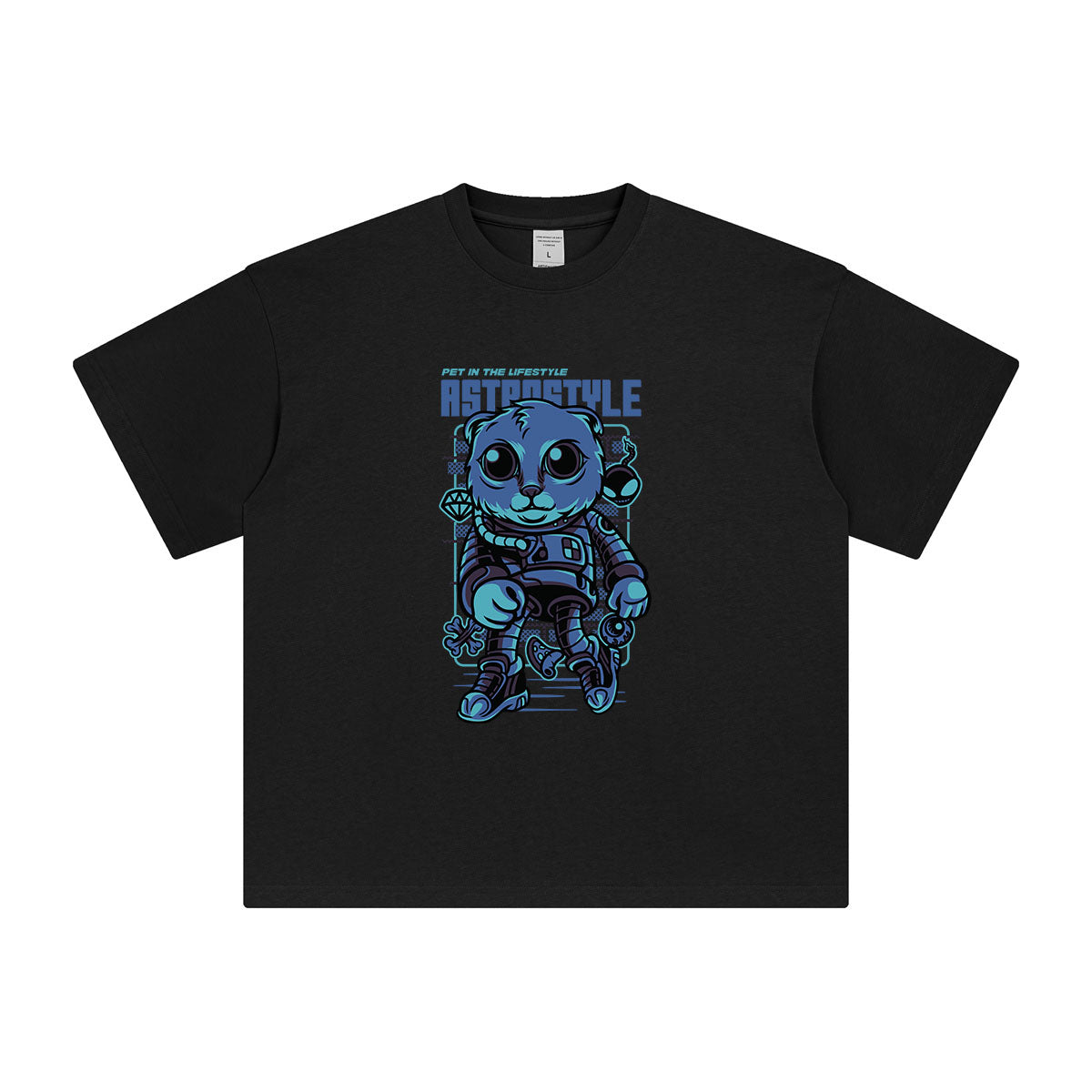 ASTROSTYLE Robot Grphic Tee-INNBLAC Fashion Apparel