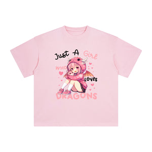 Anime Dragons Girl Graphic Tee-INNBLAC Fashion Apparel