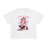 Anime Panda Girl Graphic Tee-INNBLAC Fashion Apparel