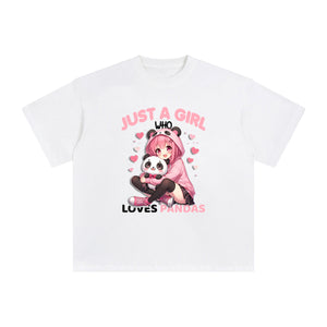 Anime Panda Girl Graphic Tee-INNBLAC Fashion Apparel