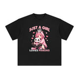 Anime Panda Girl Graphic Tee-INNBLAC Fashion Apparel