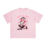 Anime Panda Girl Graphic Tee-INNBLAC Fashion Apparel