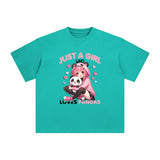 Anime Panda Girl Graphic Tee-INNBLAC Fashion Apparel