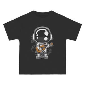 Astronaut Acoustic Guitar Graphic Tee-INNBLAC Fashion Apparel