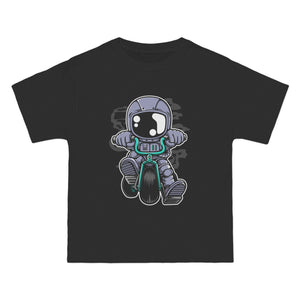 Astronaut Biker Graphic T Shirt-INNBLAC Fashion Apparel