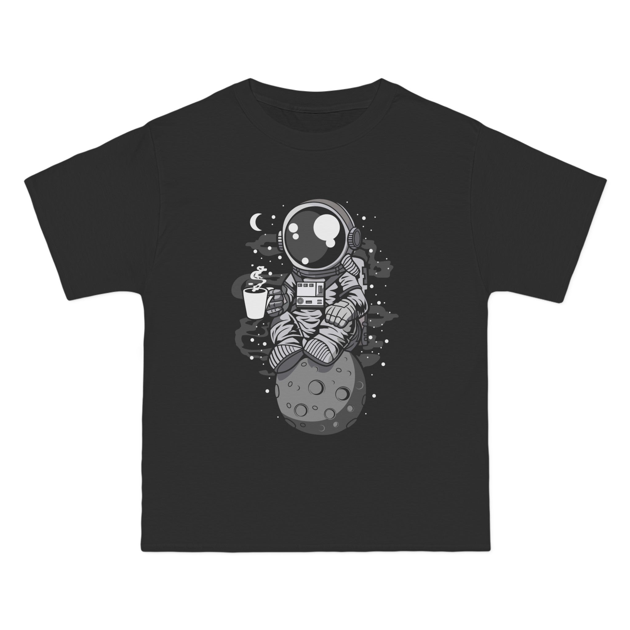 Astronaut Coffee Graphic T Shirt-INNBLAC Fashion Apparel