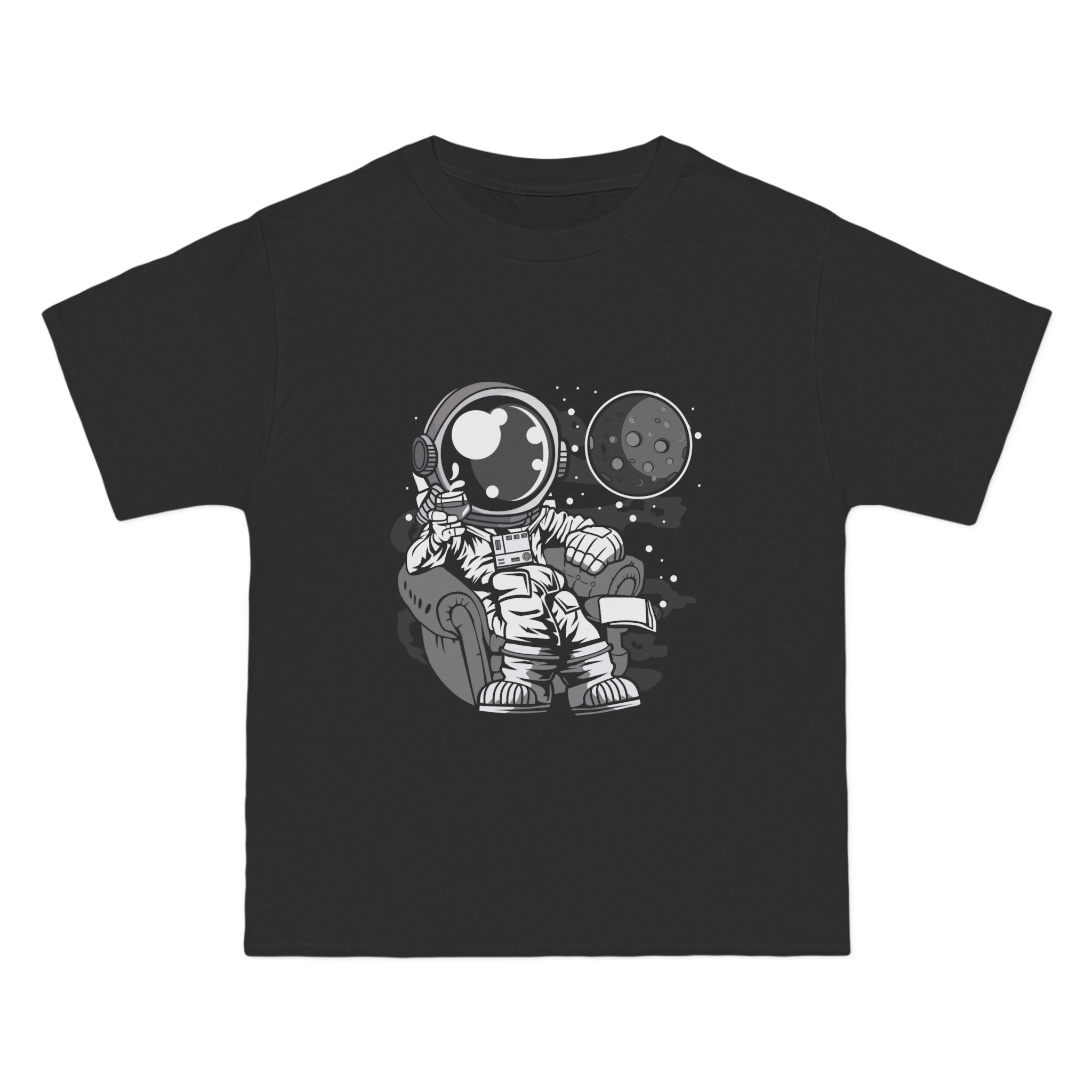 Astronaut Drinking And Relax Graphic Tee-INNBLAC Fashion Apparel