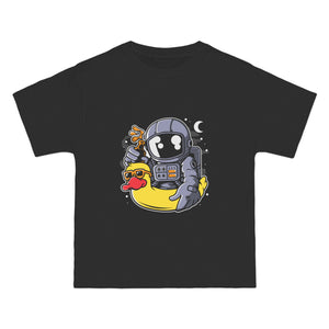 Astronaut Duck Balloon Graphic Tee-INNBLAC Fashion Apparel