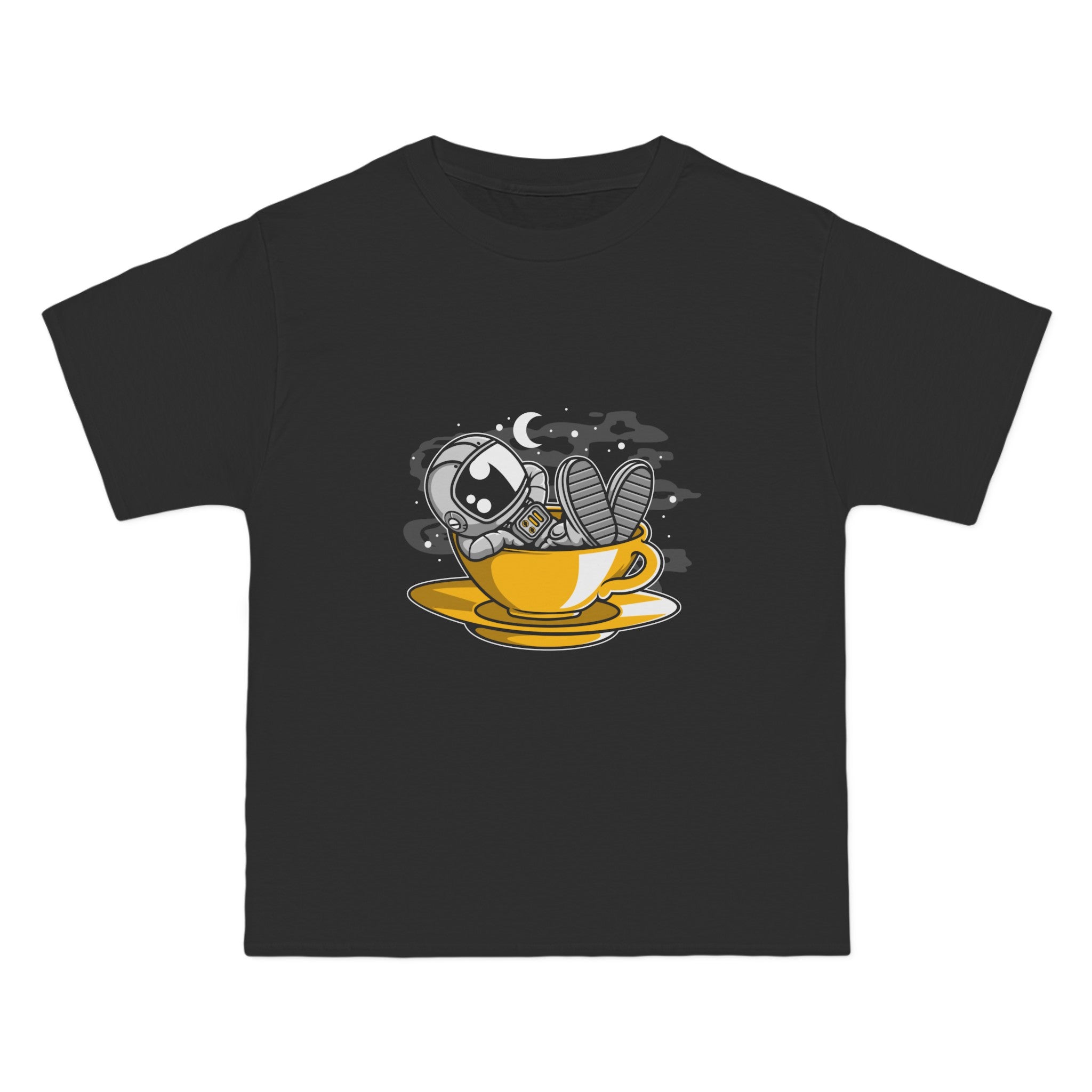 Astronaut Lying in Cup Graphic Tee-INNBLAC Fashion Apparel