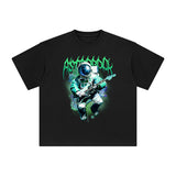 Astronaut Playing Guitar Graphic Tee-INNBLAC Fashion Apparel