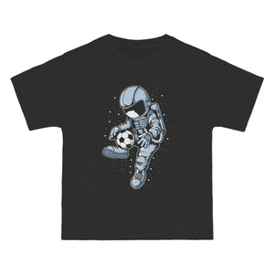 Astronaut Soccer Player Graphic Tee-INNBLAC Fashion Apparel