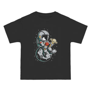 Astronaut lce Cream Graphic Tee-INNBLAC Fashion Apparel