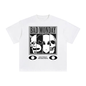 Bad Monday Abstract Graphic Tee-INNBLAC Fashion Apparel