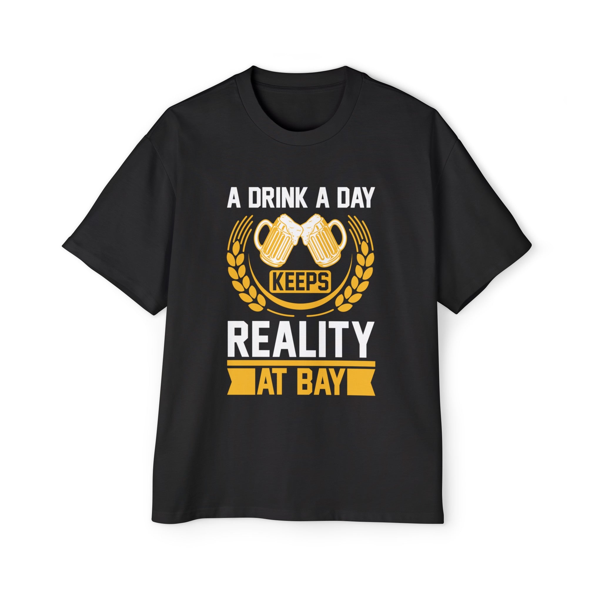 Beer & Slogan Graphic Tee-INNBLAC Fashion Apparel