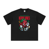 Berry Vibes Cartoon Graphic Tee-INNBLAC Fashion Apparel