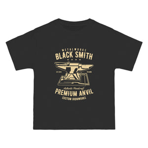 Black Smith Retro Graphic Tee-INNBLAC Fashion Apparel