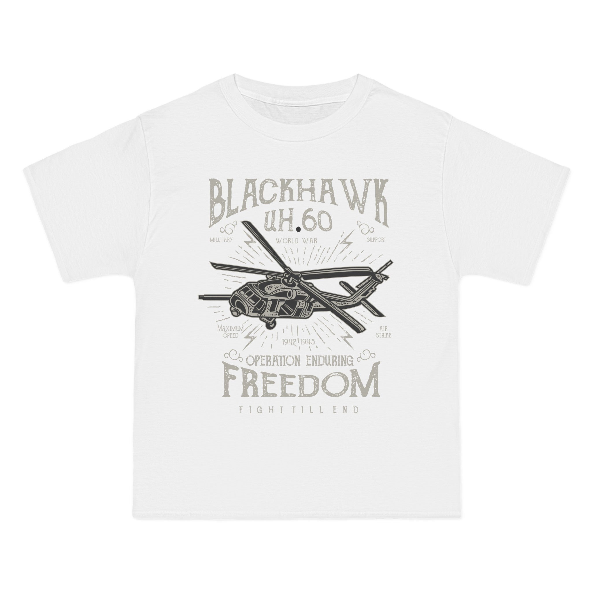 Blackhawk Helicopter Retro Grahpic Tee-INNBLAC Fashion Apparel