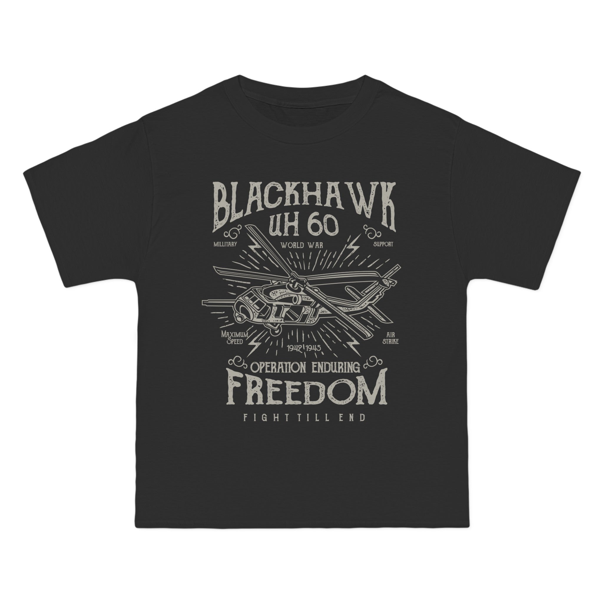 Blackhawk Helicopter Retro Grahpic Tee-INNBLAC Fashion Apparel