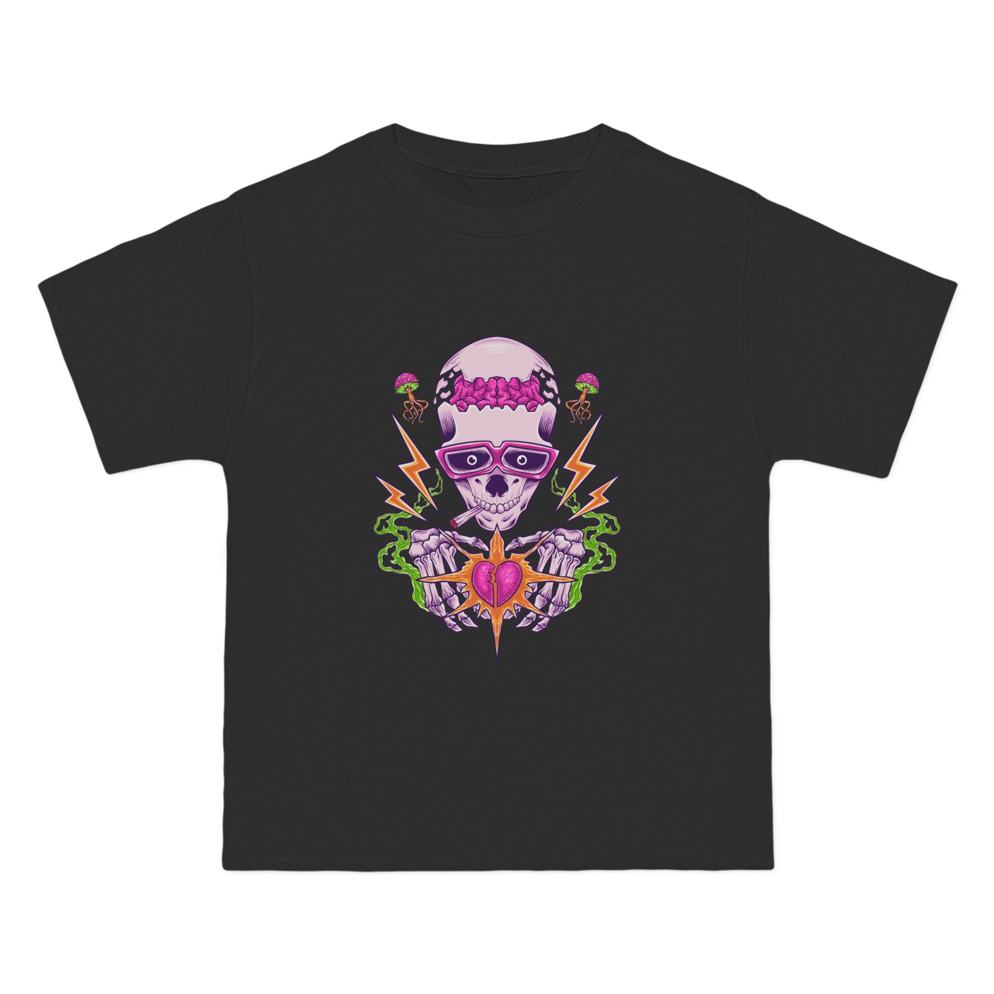 Broken Heart Skull Graphic Tee-INNBLAC Fashion Apparel