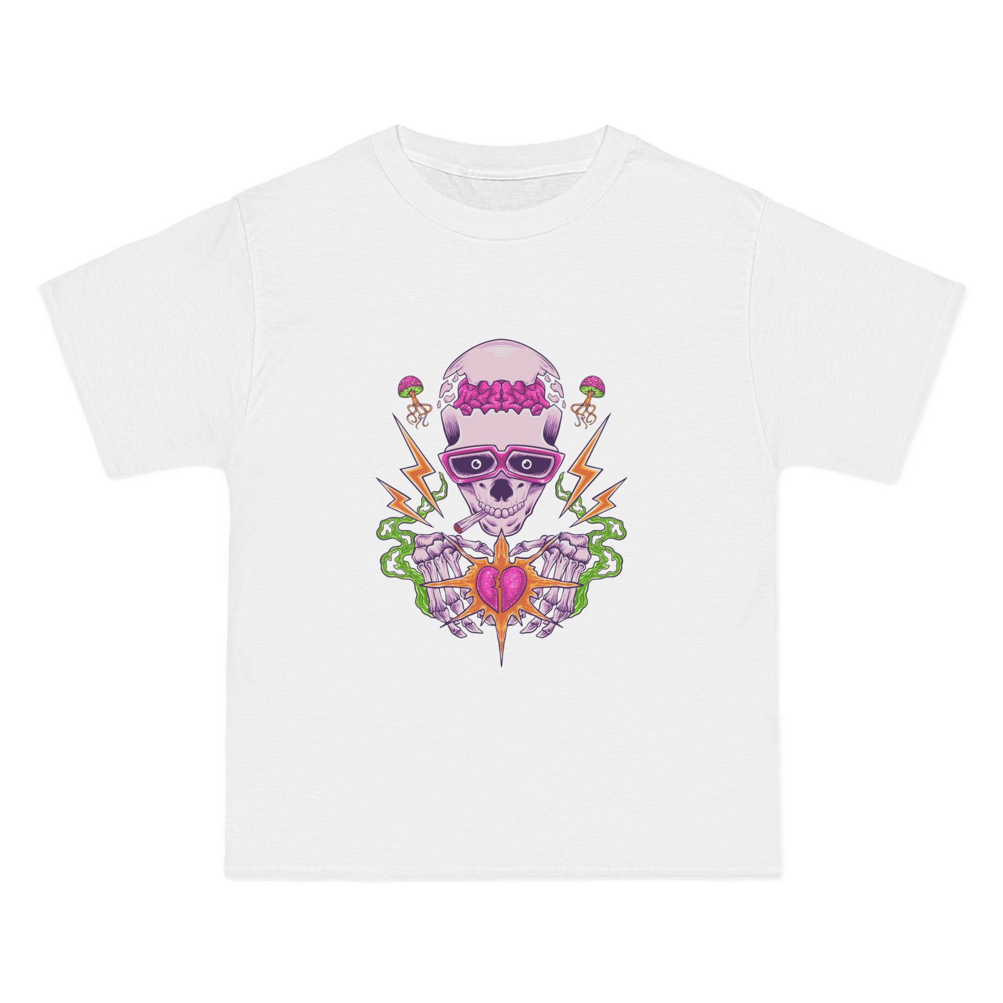 Broken Heart Skull Graphic Tee-INNBLAC Fashion Apparel