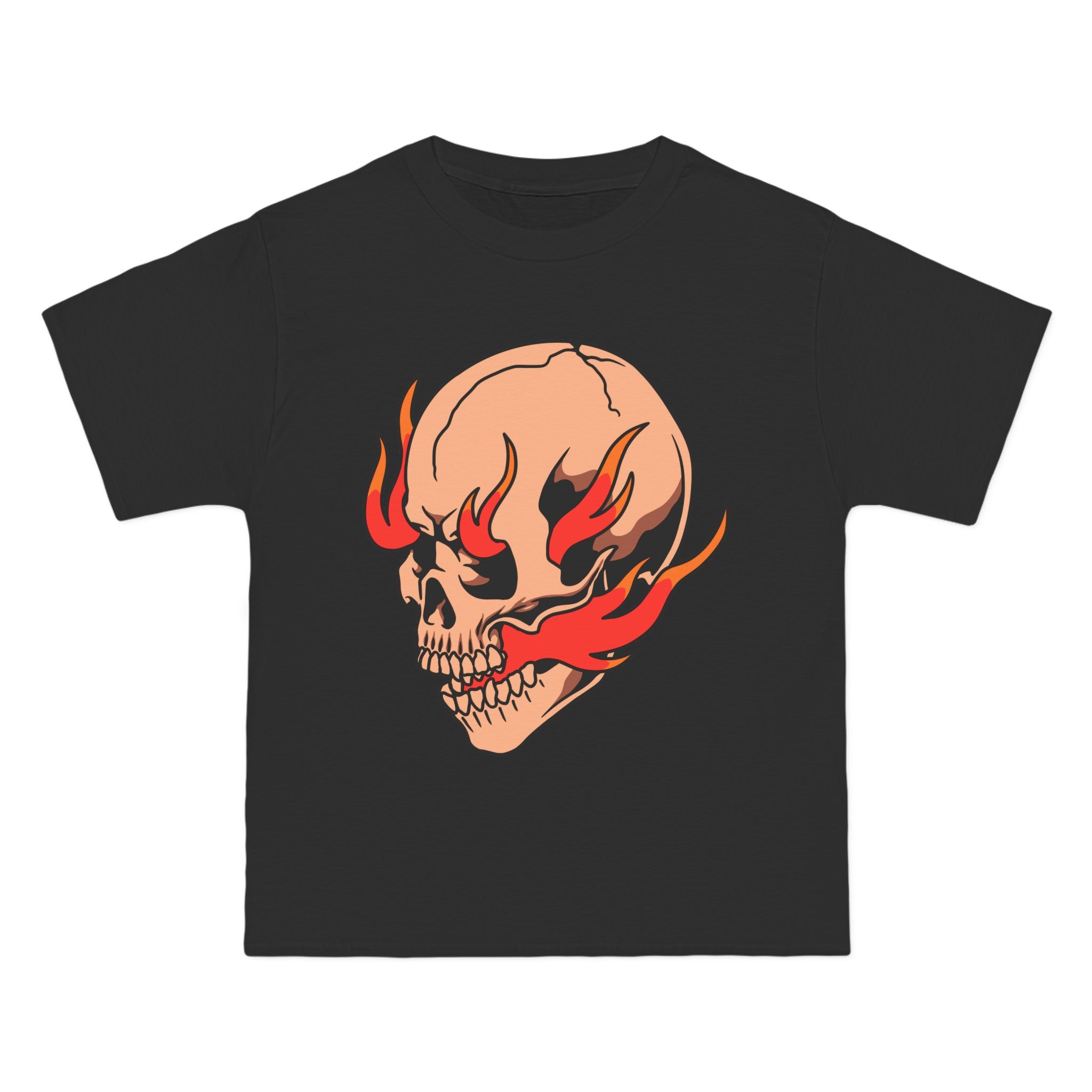 Burning Skull Graphic T Shirt-INNBLAC Fashion Apparel