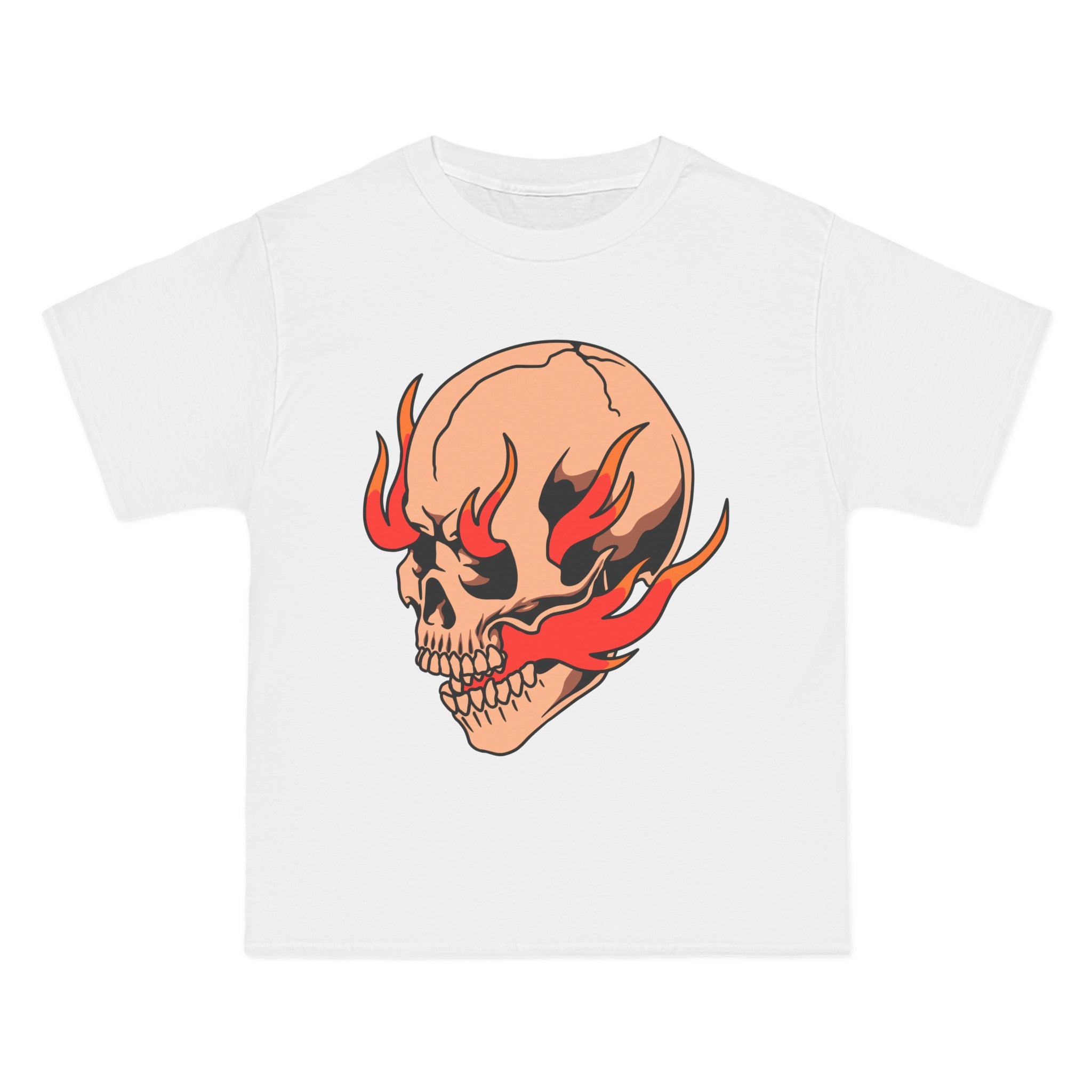 Burning Skull Graphic T Shirt-INNBLAC Fashion Apparel