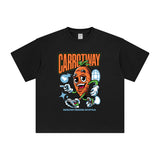 Carrot Way Cartoon Graphic Tee-INNBLAC Fashion Apparel