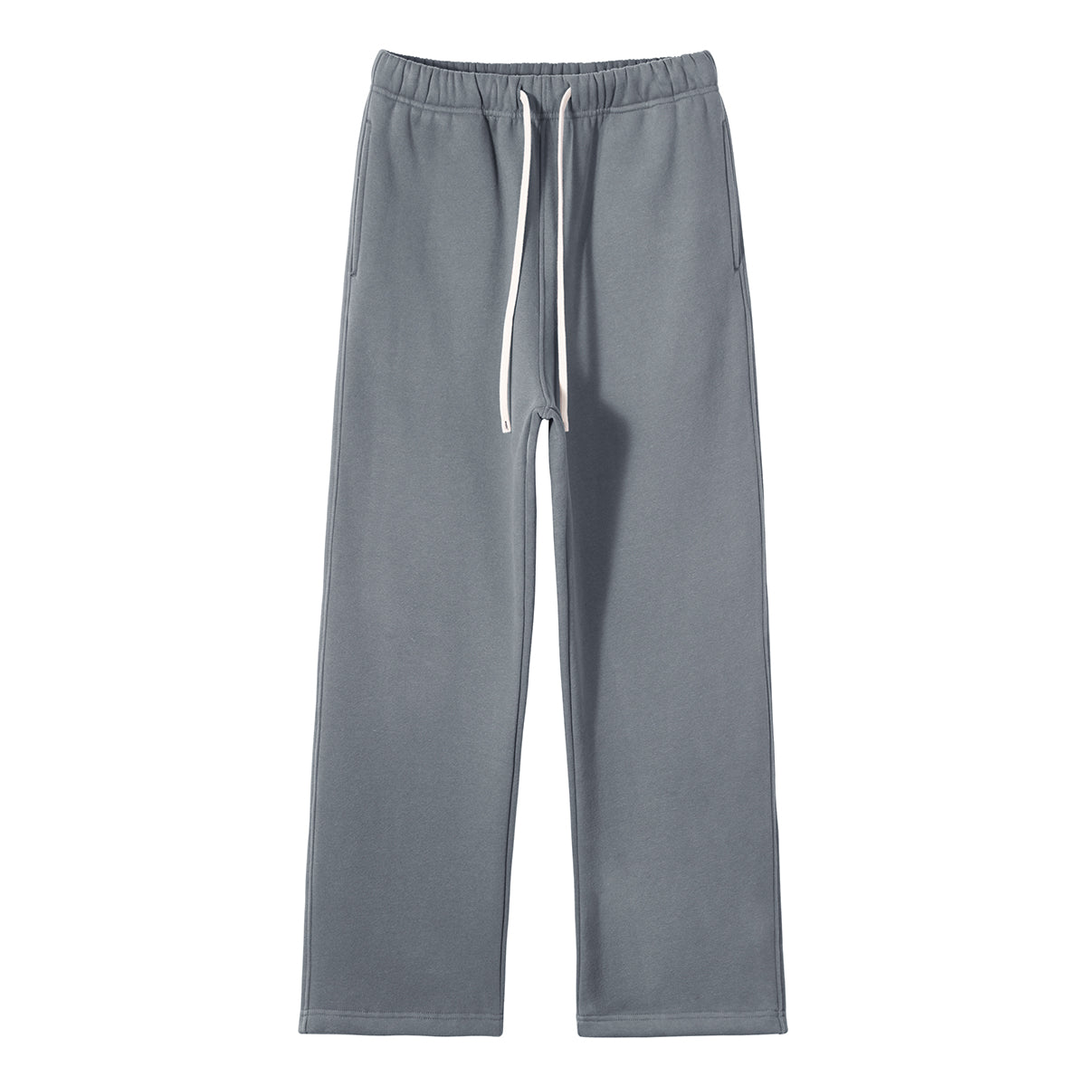 Casual Loose Fit Drawstring Trousers Solid Color Sporty