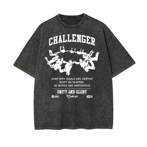 Challenger Graphic Washed Tee-INNBLAC Fashion Apparel