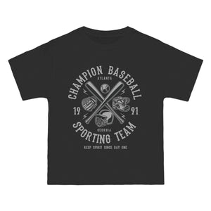 Champion Baseball Rrteo Graphic tee-INNBLAC Fashion Apparel