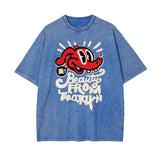 Chinese Character Cartoon Graphic Tee-INNBLAC Fashion Apparel