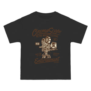 Cinema Scope Retro Graphic Tee-INNBLAC Fashion Apparel