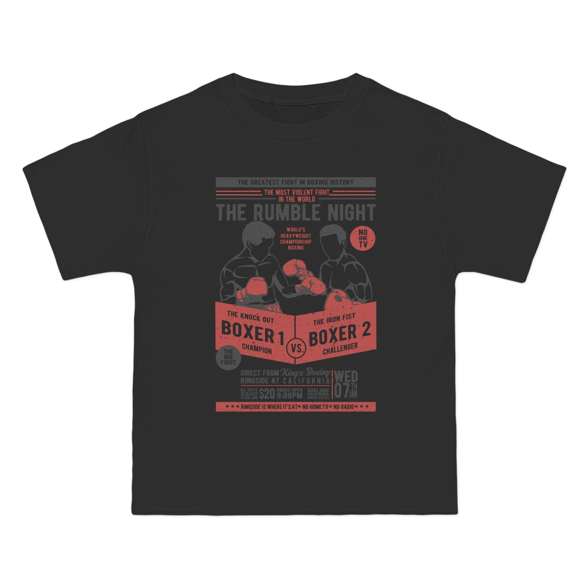 Classic Boxing Retro Graphic Tee-INNBLAC Fashion Apparel