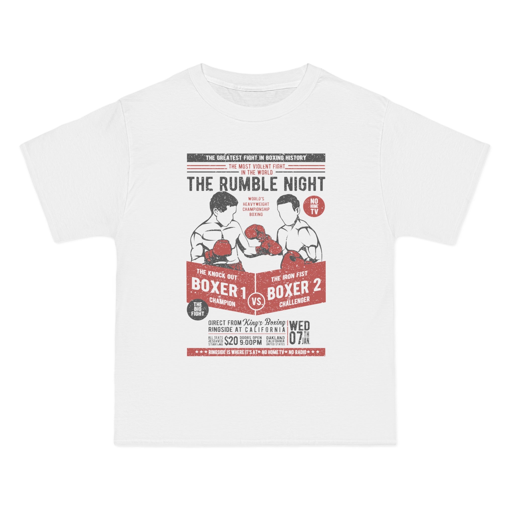 Classic Boxing Retro Graphic Tee-INNBLAC Fashion Apparel