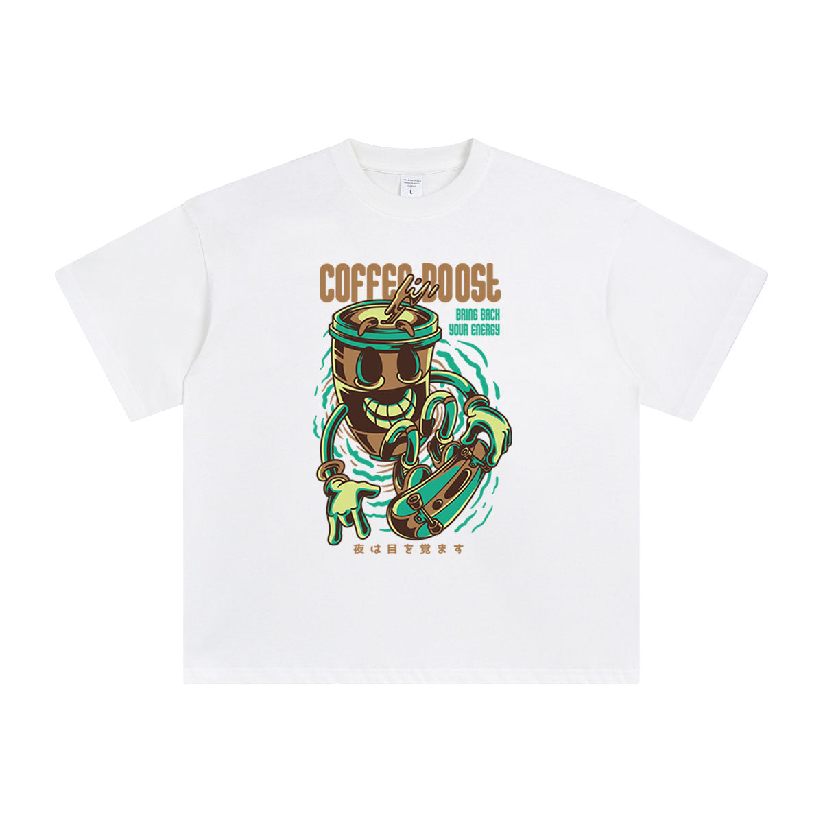 Coffee Boost Graphic Tee-INNBLAC Fashion Apparel