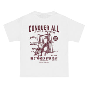 Conquer All Fitness Retro Graphic Tee-INNBLAC Fashion Apparel