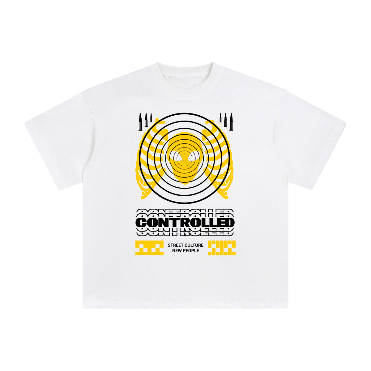 Controlled Abstract Graphic Tee-INNBLAC Fashion Apparel