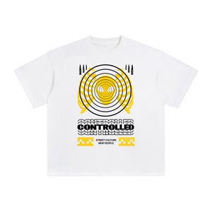 Controlled Abstract Graphic Tee-INNBLAC Fashion Apparel