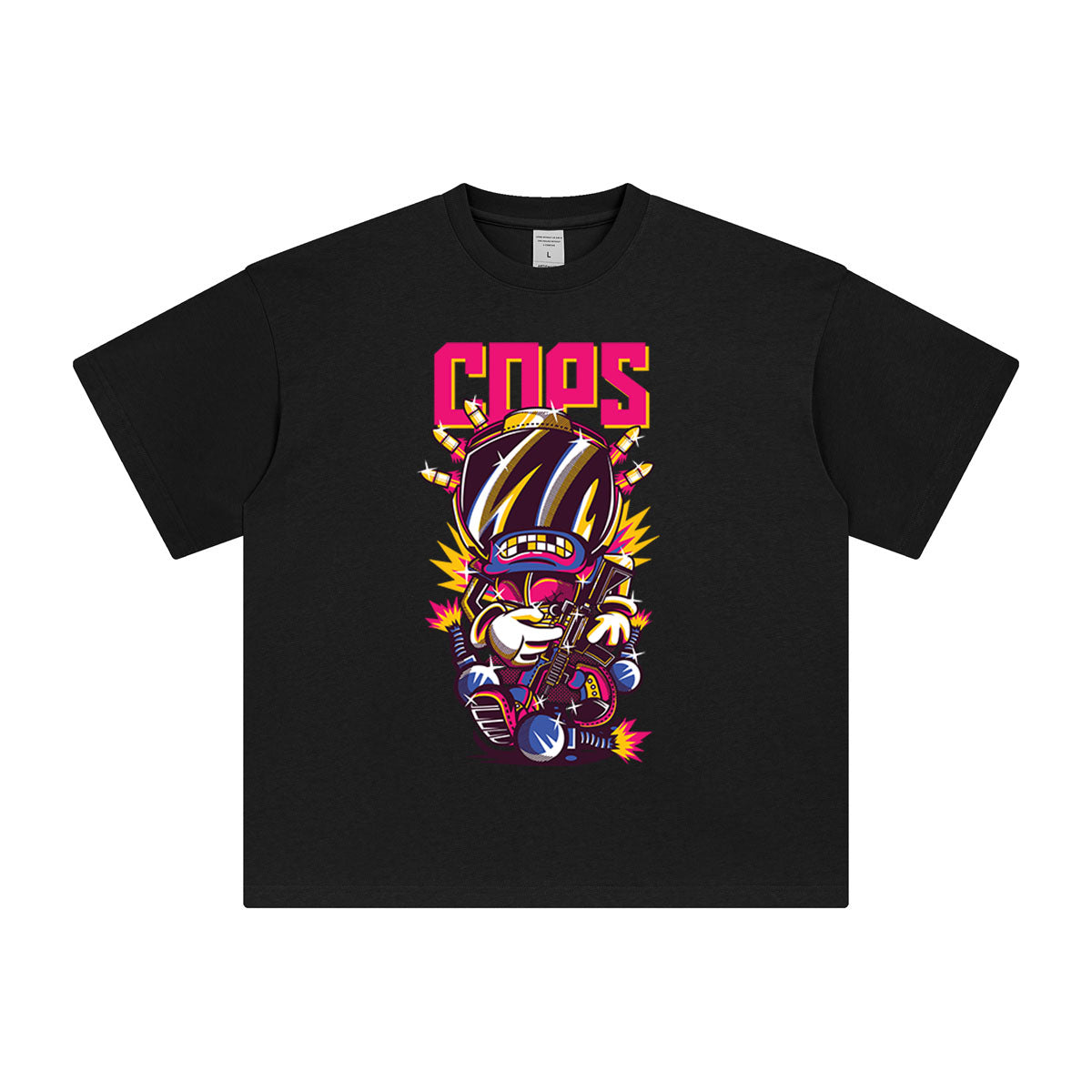 Cops Aesthetic Punk Graphic Tee-INNBLAC Fashion Apparel